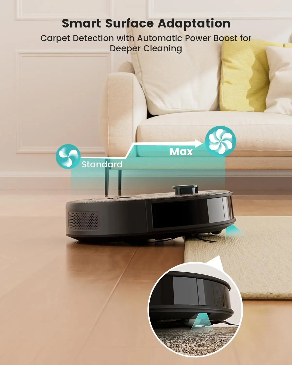 Smart LiDAR Robot Vacuum & Mop, 450ml Dustbin, 190° Obstacle Avoidance, Multi-Floor Mapping, WiFi/Alexa Control