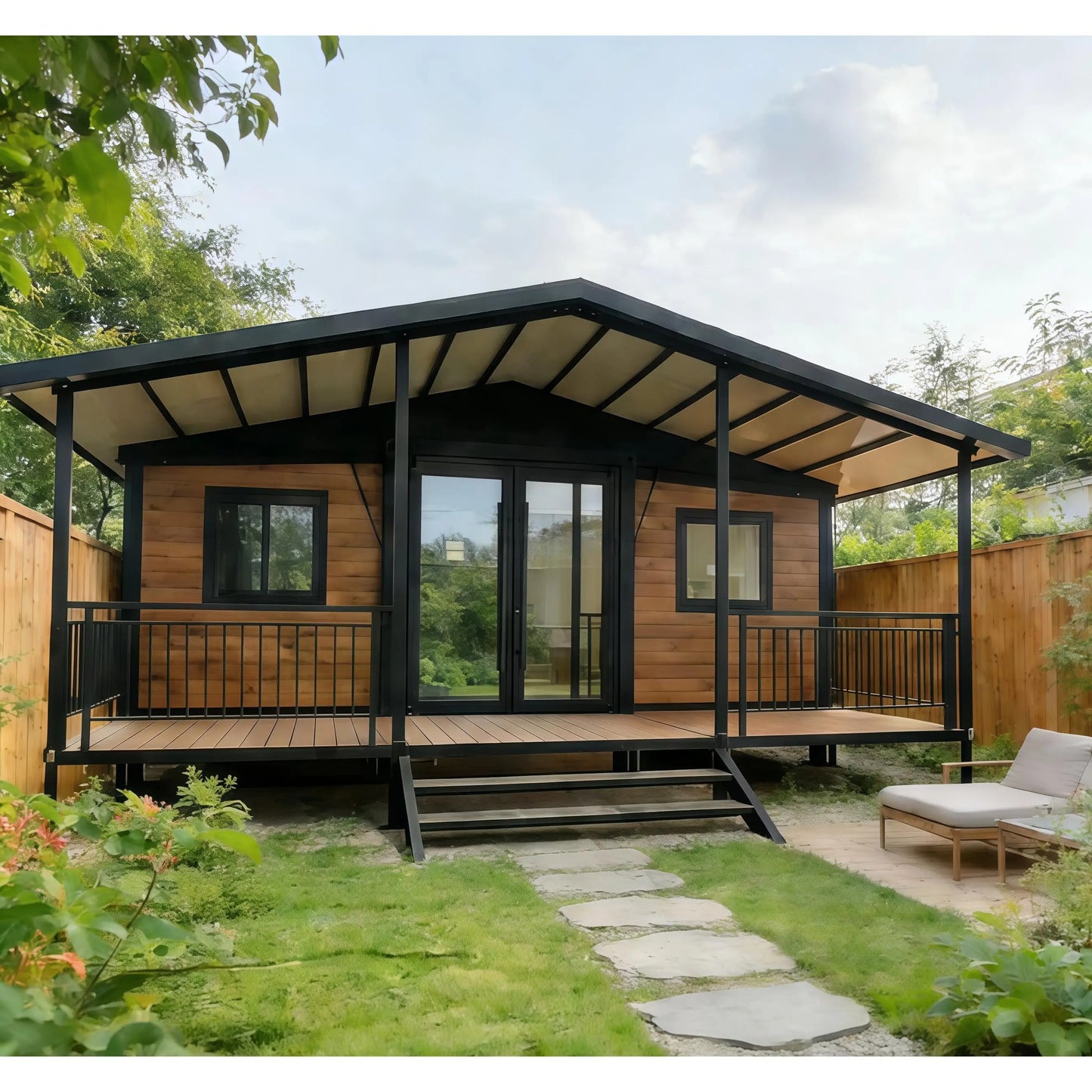 20ft 30ft 40ft Container House Prefab Folding Living Cabin Prefabricated Expandable Container House with 2 Bedroom Tiny Home