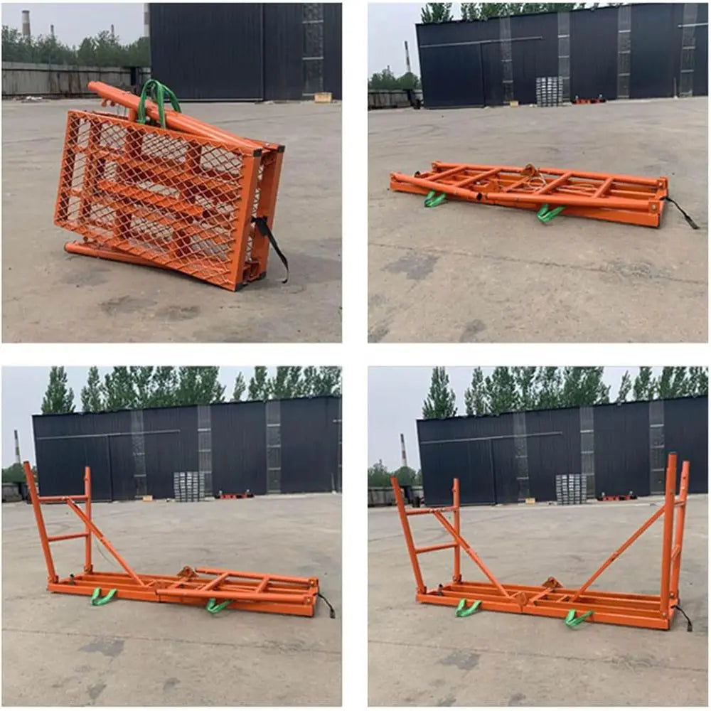 Adjustable Height Folding Scaffolding Platform, Step Ladder with Bench for Construction and Cleaning Tasks