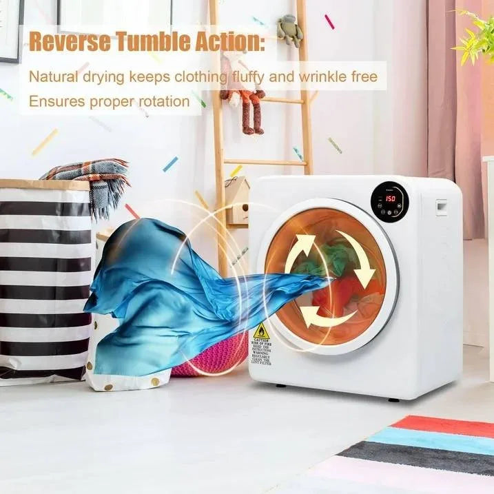 13.2LB Portable Clothes Dryer, 3.5 Cu.Ft Tumble Laundry Dryer w/LCD Touch Screen