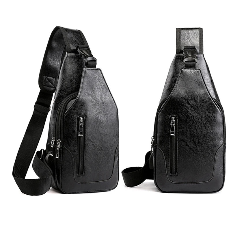Men's Crossbody Bags Men's USB Chest Bag Designer Messenger bag Leather Shoulder Bags Diagonal Package 2023 New Back Pack Travel