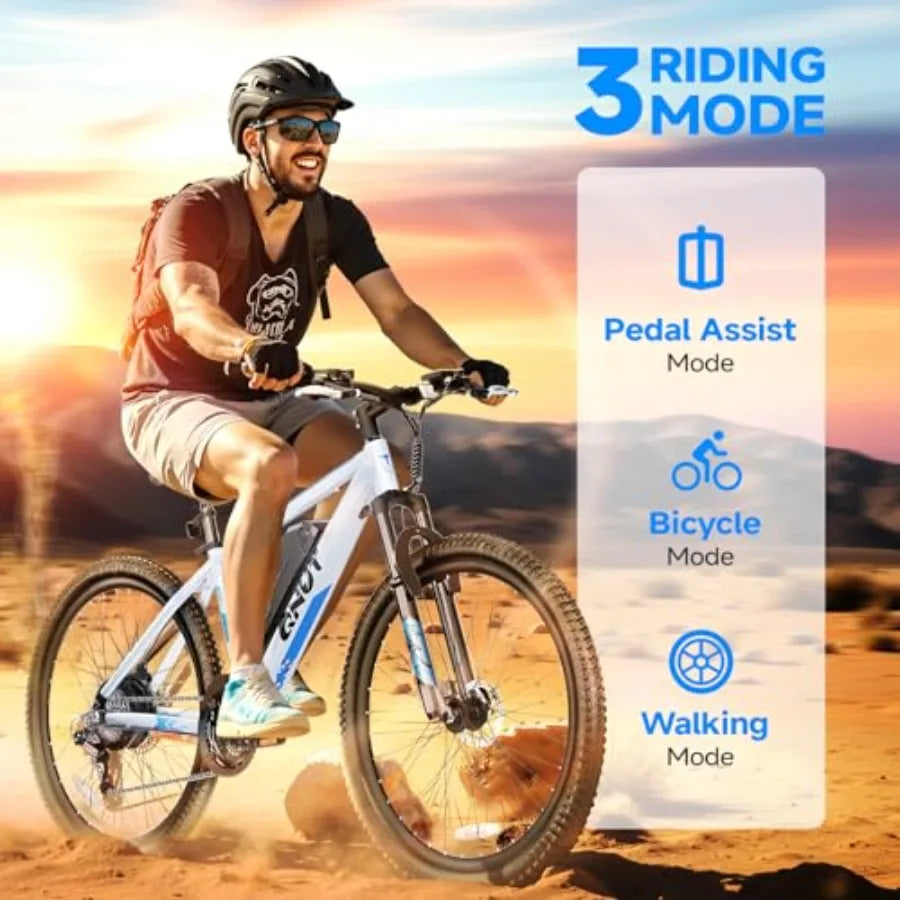 Electric Bike for Adults 750W Peak 26 Ebike for Men Women Teens with 375WH Battery 21 Speed 20Mph Up to 40 Miles Front Suspensi