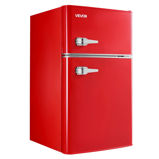 Mini Fridge with Freezer 3.2 Cu.Ft Two Door Compact Refrigerator Dorm Red
