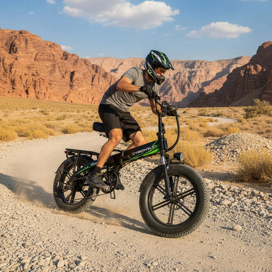 Cybervelo 20" Fat Tire Foldable Electric bike For Adults, 48V 1000w Peak, Built-in Battery City Commuter and Outdoors E-bike EK5