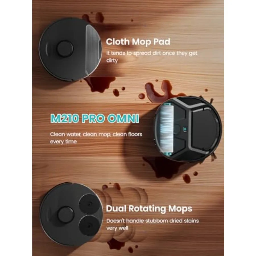 Robot Vacuum and Mop 18000Pa Strong Suction Self-Cleaning Roller Mop with Auto Drying LiDAR Navigation and Obstacle Avoidance T