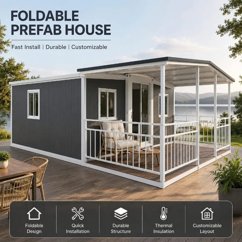 Folding Portable Home Container Prefabricated Unit for Site Camp Worker Housing and Guest Room Customized