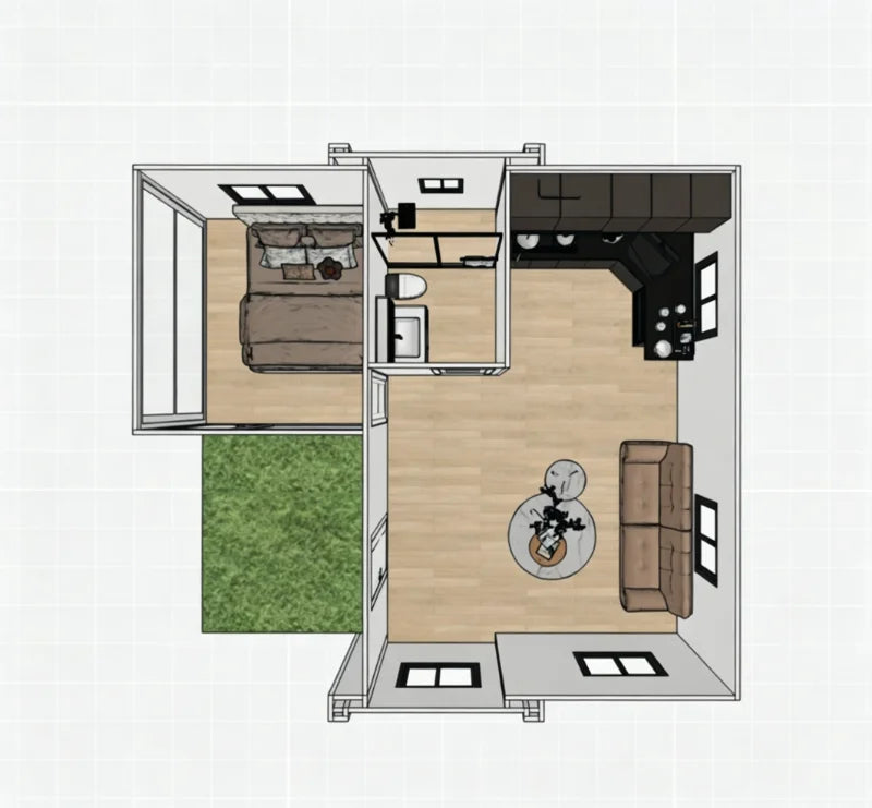 Factory Foldable Container House Modular House Mobile Home Office Dormitory Tiny Luxury Holiday Villa Container House