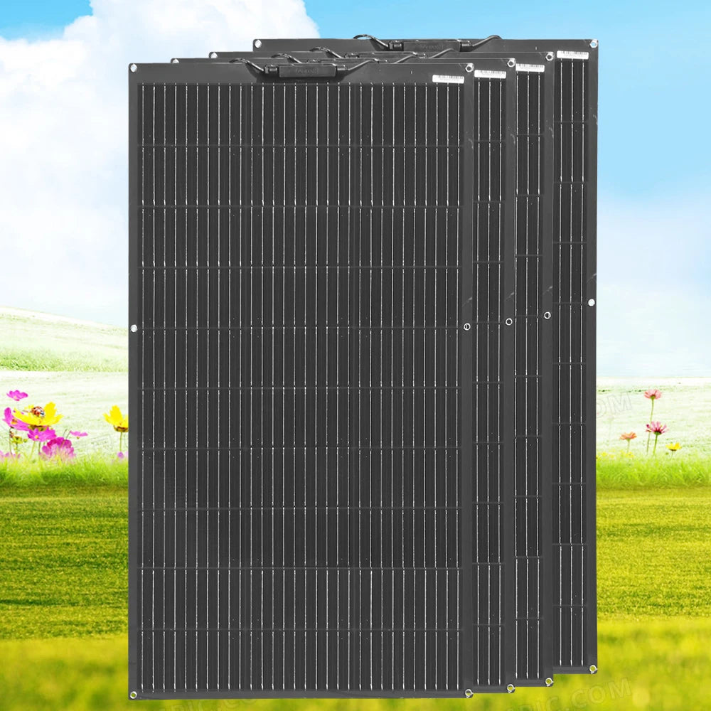 WUZECK Flexible rechargeable solar panel battery 100W 1pcs ~10 pcs High Efficiency Cell (100W, 200W, 300W ,400W,500W 1000W)