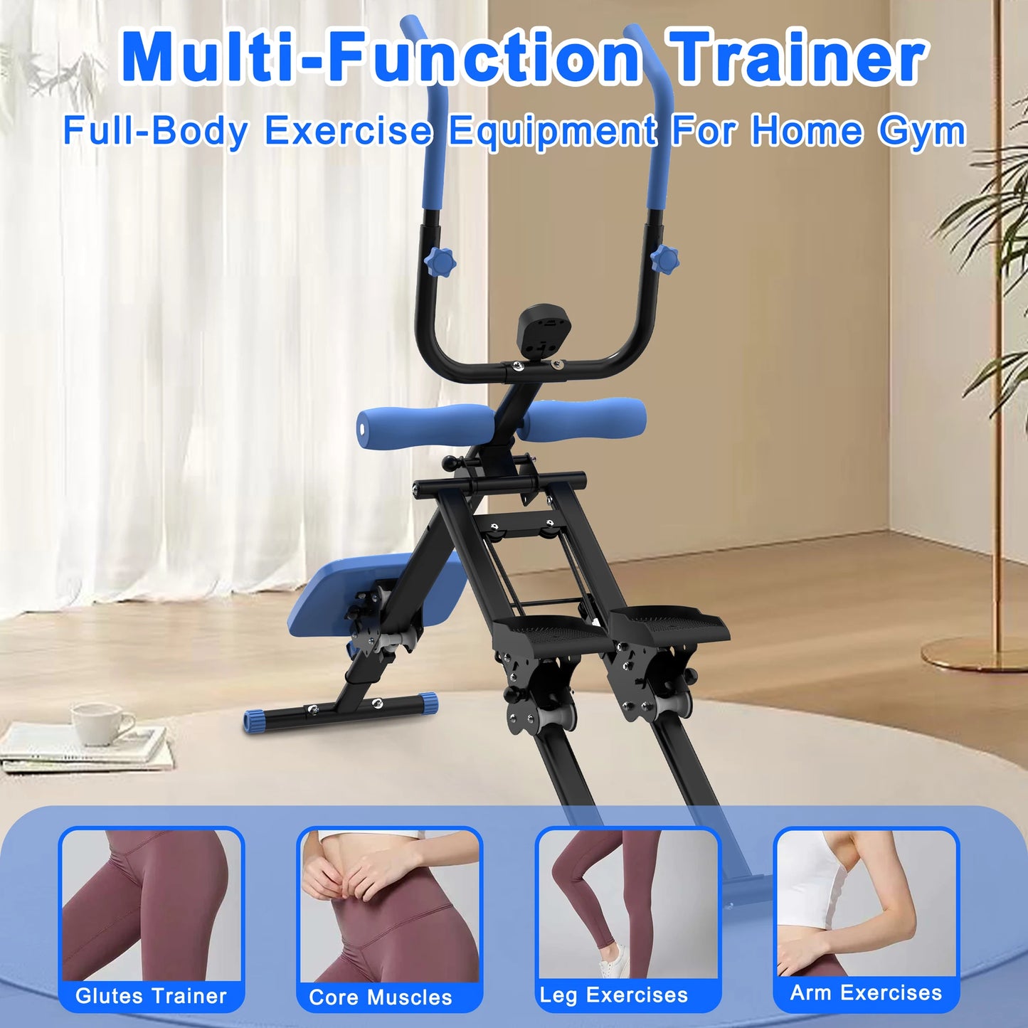 ‌2-in-1 Stair Stepper & Ab Workout Machine – Multifunctional Home Gym Equipment