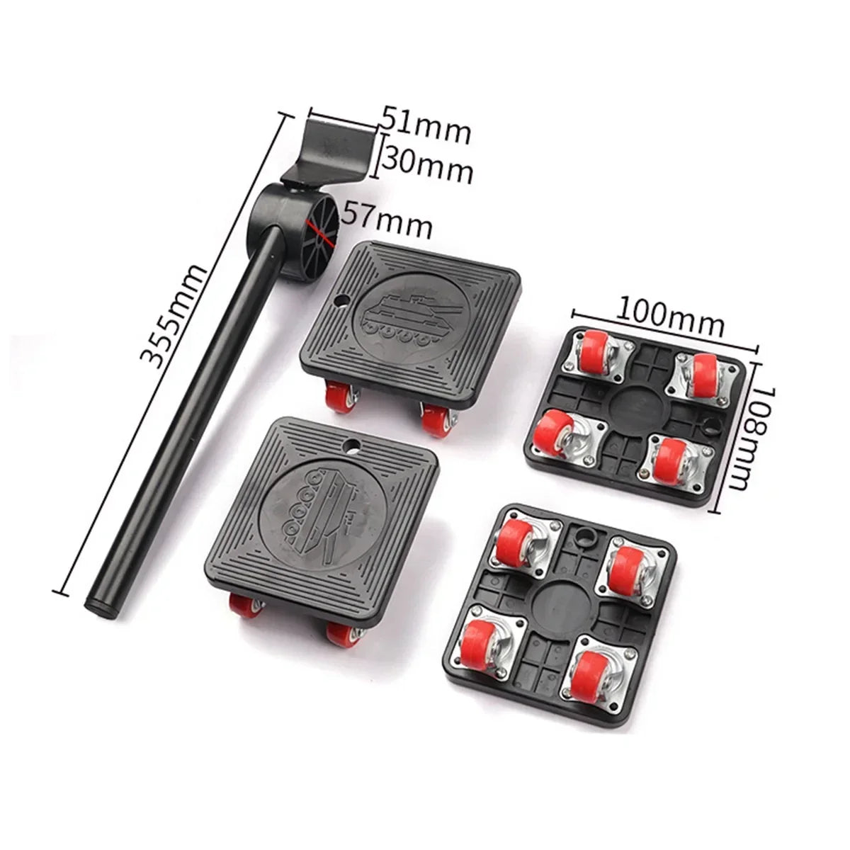 Home Furniture Appliance Moving Tool with 360° Wheels for Sofa Refrigerator Bed Carpet Easy Relocation and Transport Lifter