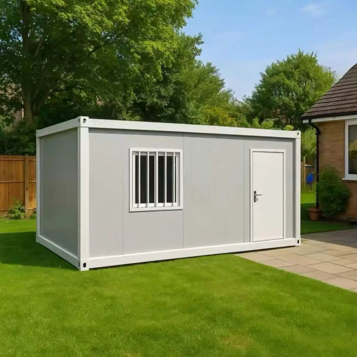 Outdoor Powder Coated Container House Anti Rust Treatment Prefab House Heavy Duty Aluminum Alloy Prefabricated Container
