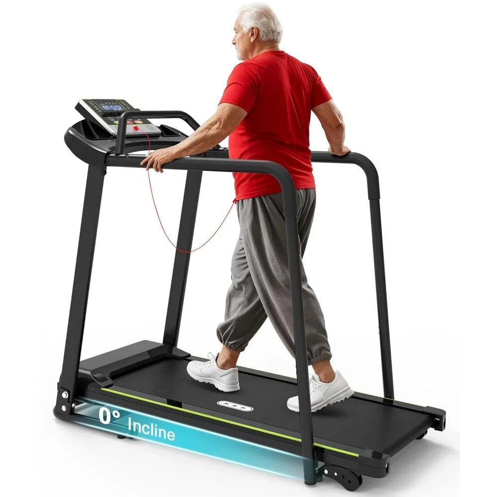 Walking Treadmill with Long Handrail for Balance, Recovery Fitness Exercise Machine Foldable for Home use with, Customized