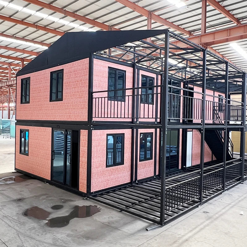 Customized Folding Container House 20ft 40ft Prefab Home Mobile Portable Building for Hotel Office Dormitory Temporary Shelter