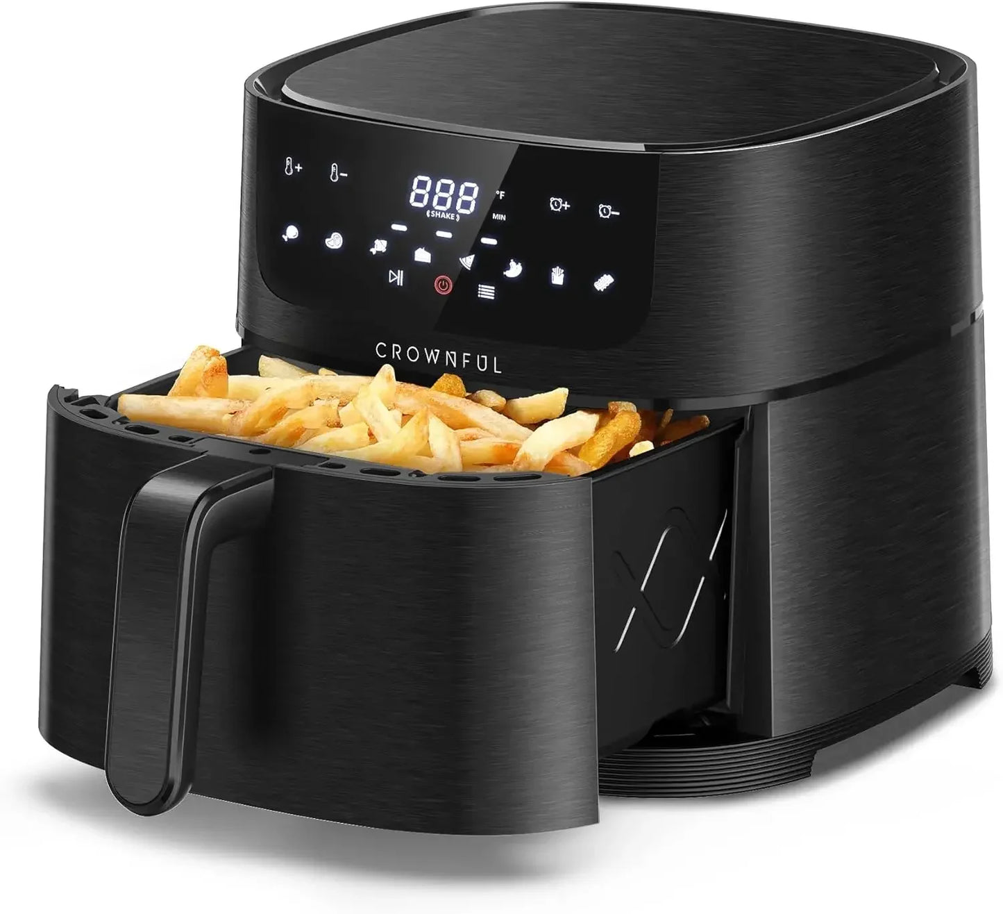 7 Quart Air Fryer, Oilless Electric Cooker with 8 Cooking Functions, LCD Digital Touch Screen with Precise Temperature Control,