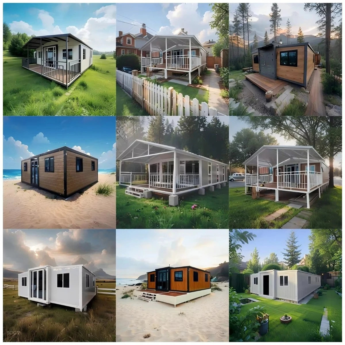 Customizable Scalable Prefabricated Houses, Movable Folding Houses, 3/4/5 Bedroom Scalable Prefabricated Container Houses