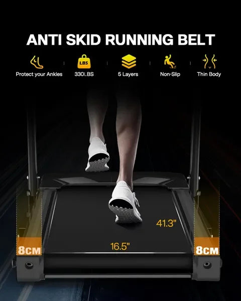 Foldable Treadmill with Incline, Folding Treadmill for Home Electric Treadmill Workout Running