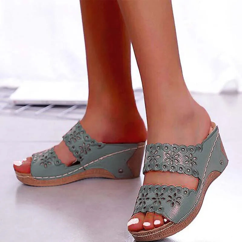 Women's sandal Wedge women shoes Summer Beach Sandal Women Fashion Gladiator Flat shoes gladiator sandal women Sandalias mujer
