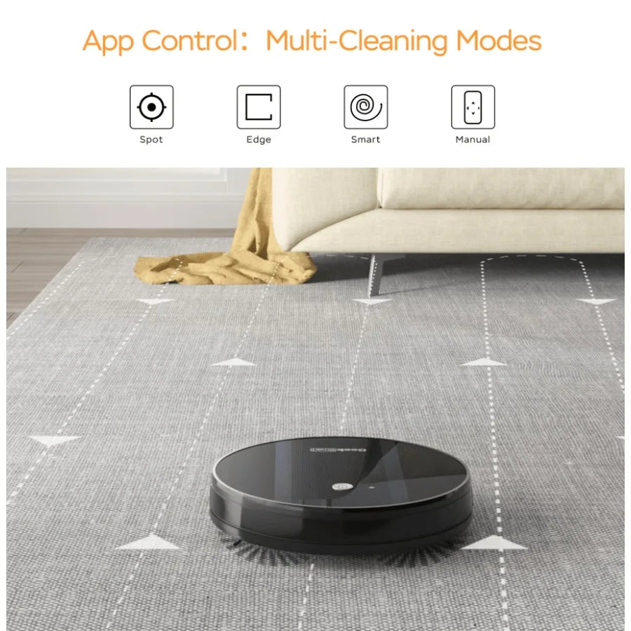 Robot Vacuum Cleaner with Powerful Suction and Mopping 3-in-1 Vacuum/Sweep/Mop LDS Navigation Automatic Charging Wi-Fi App Cont