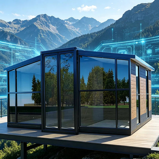 Customizable 20ft Folding Prefab House Expandable Container Home 2 Bedroom Tiny House for Villa Camping Family Living Office Use