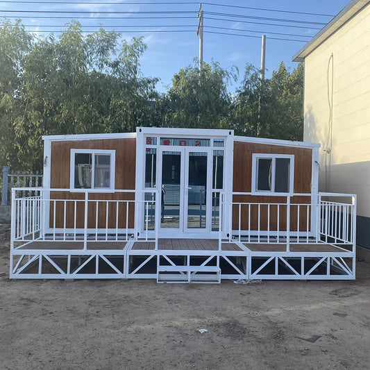 40Ft Expandable Container House Prefabricated Double-Wing Folding Mobile Room Fast-Moving 20ft 40ft Foldable Expandable House