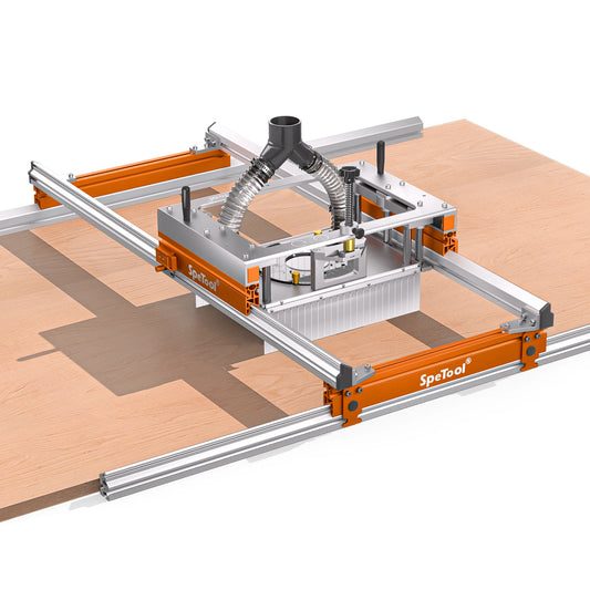 SpeTool Xpert Face Milling Device Free Height Adjustment 78X97cm Capacity Aluminium Alloy Plate Plan Mill with Dust Extraction