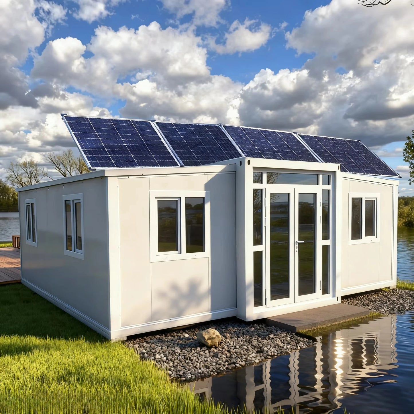 Custom 40ft Prefabricated Three-bedroom, Two-bathroom Container House Expandable House Cold-weather Insulated Micro-home