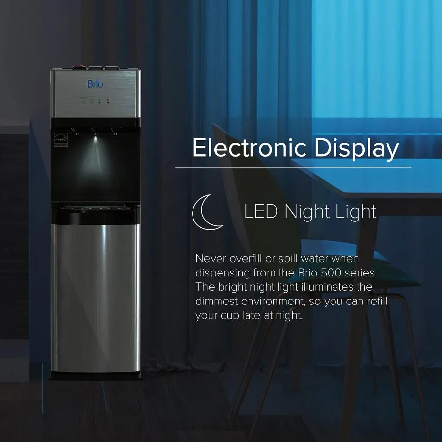 520 UV Self-Cleaning Bottleless Water Cooler Dispenser UL Certified with 2 Stage Filtration Reduces PFAS Microplastics 3 Temp H