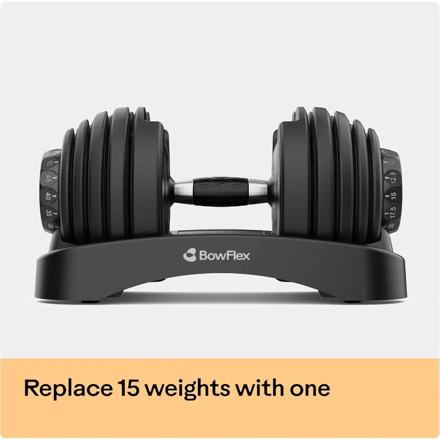 BowFlex Results Series SelectTech Dumbbells Adjustable Home Gym Dumbbells with Quick-Adjust Mechanism for Strength Training in