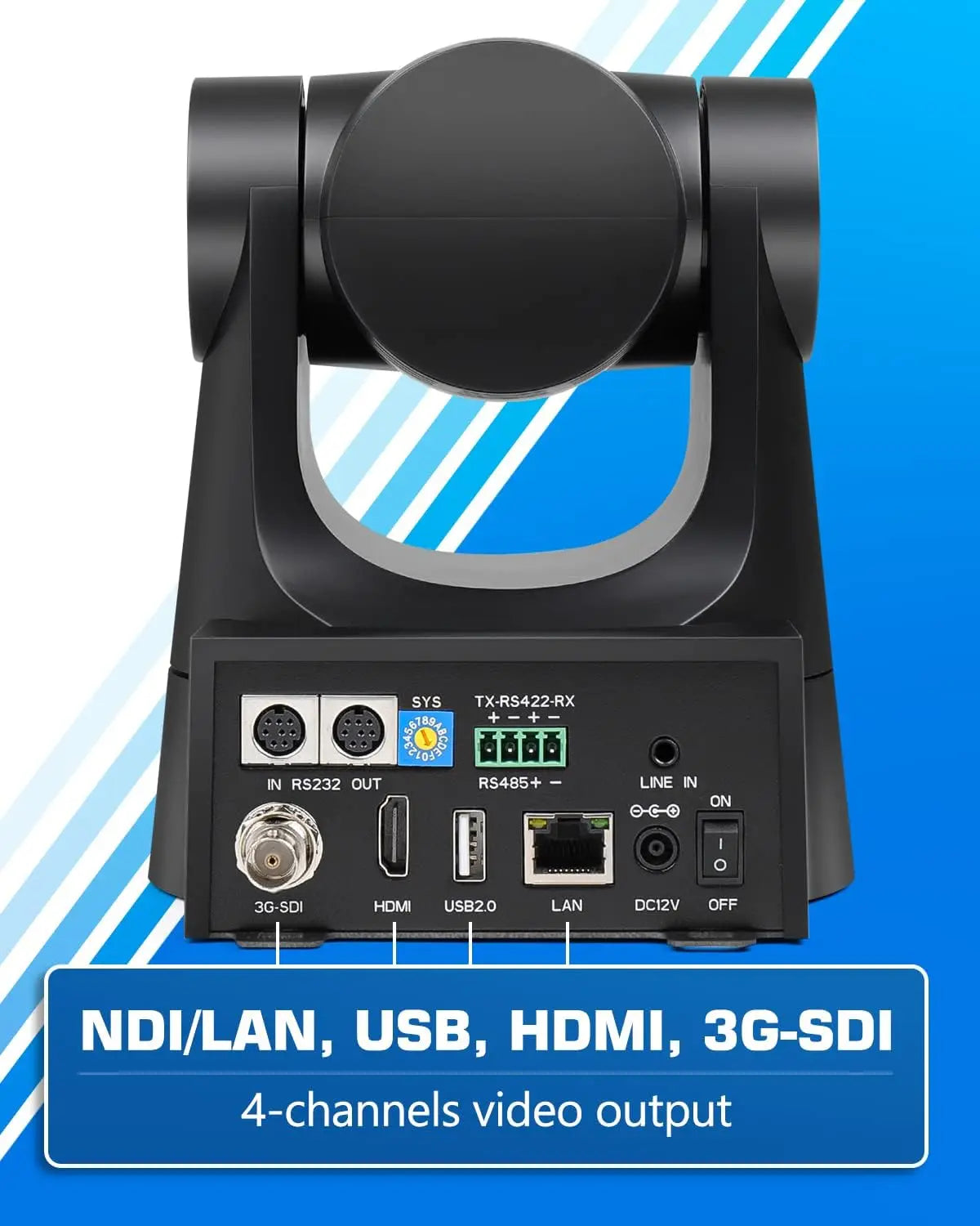 FoMaKo NDI 6 Camera 20X Optical Zoom NDI PTZ Camera HDMI(2pcs) +KC601 Pro Video Mixer Switcher+ KC608 Pro PTZ Controller