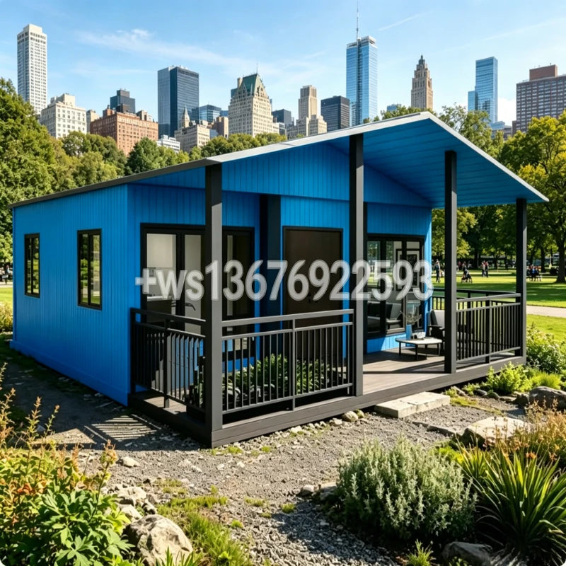 Customized 20ft Mobile Folding Container Home 2 Bedrooms 1 Bathroom Kitchen Prefab House Modern Garden Living Home