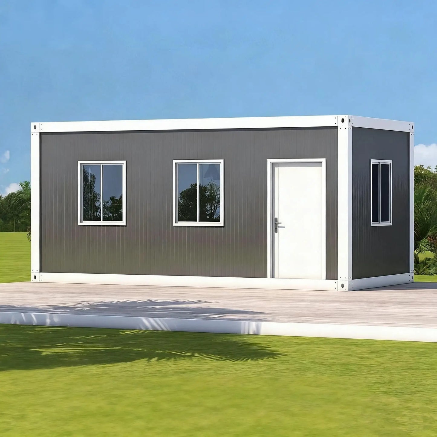 Outdoor Powder Coated Container House Anti Rust Treatment Prefab House Heavy Duty Aluminum Alloy Prefabricated Container