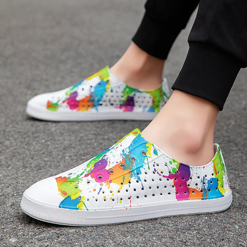 Child Sandal Women Garden Sandals Kid Boy Girl Garden Cave Shoe Graffiti Diy  Casual Outdoor EVA Beach Summer Sandal Holey Shoes