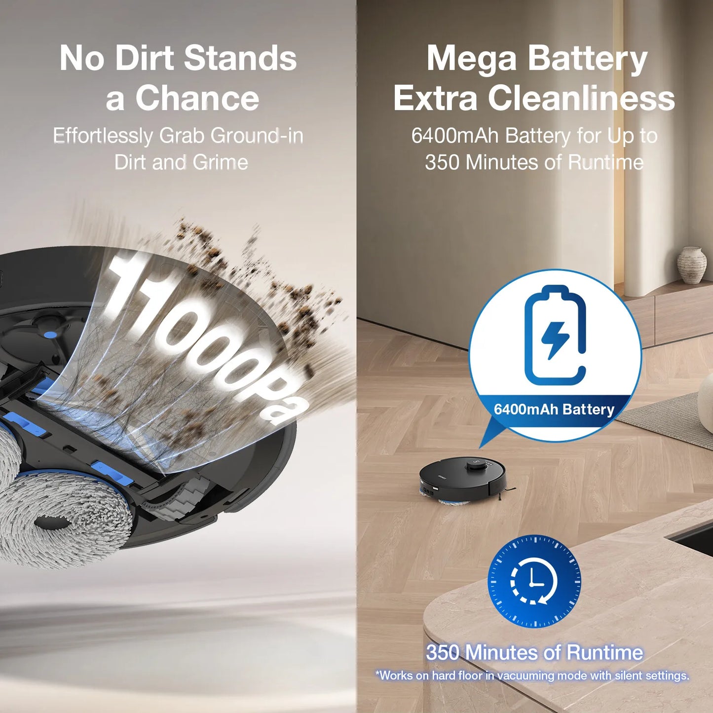 T30S Pro robot vacuum cleaner and mop 11000Pa 10 in 1