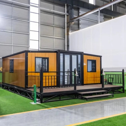 20ft Portable Prefab House Expandable Container Home 2 Bedroom Foldable Tiny House Waterproof Steel Structure Mobile