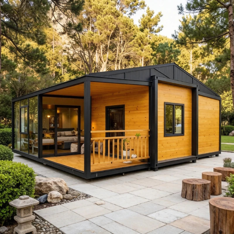 Directly Factory Sale Expandable Container House 2 3 4 Bedroom Prefabricated House Portable Mobile Tiny Home Steel Garden Rooms
