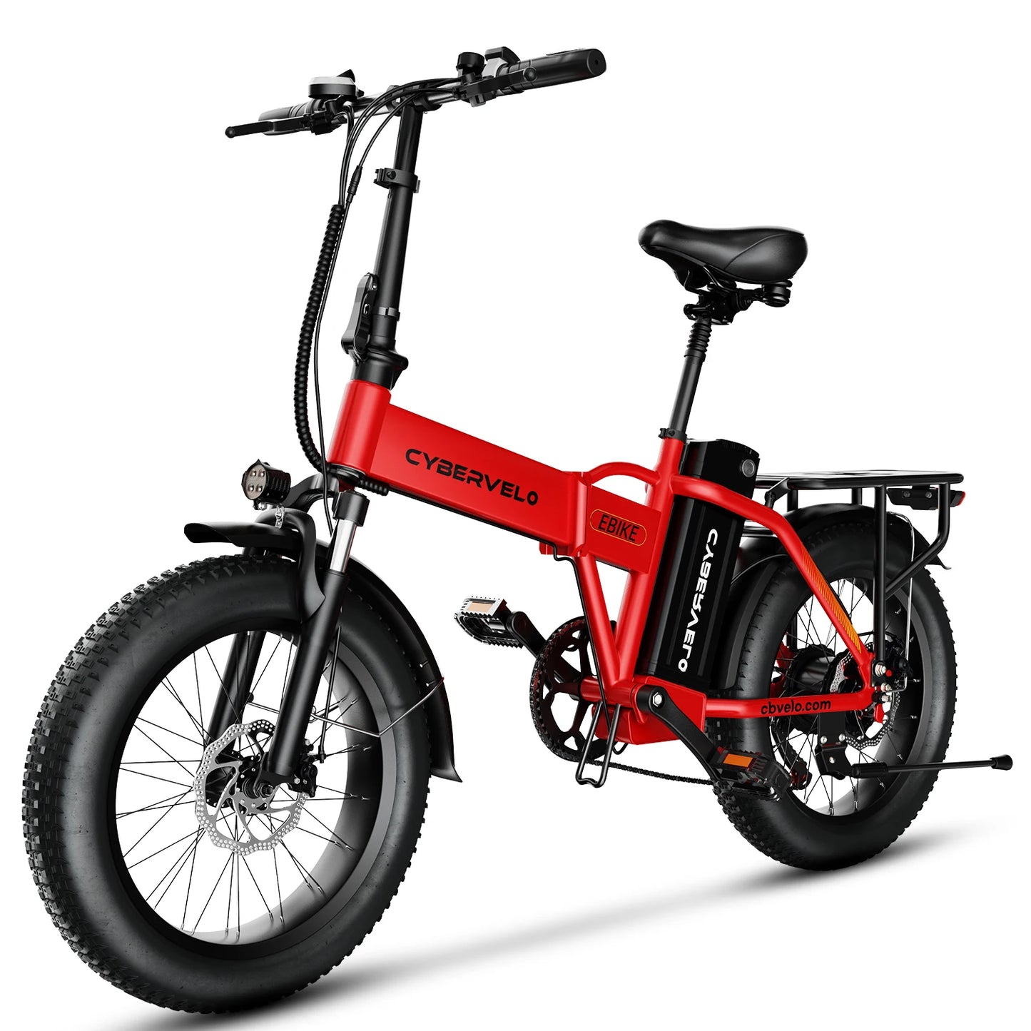 1000W Peak Folding Eletric Bike, 48V 20ah Detachable Battery, 7-Speed Urban Commuter, 20" fat tire Camping Long Range E-Bike EK4