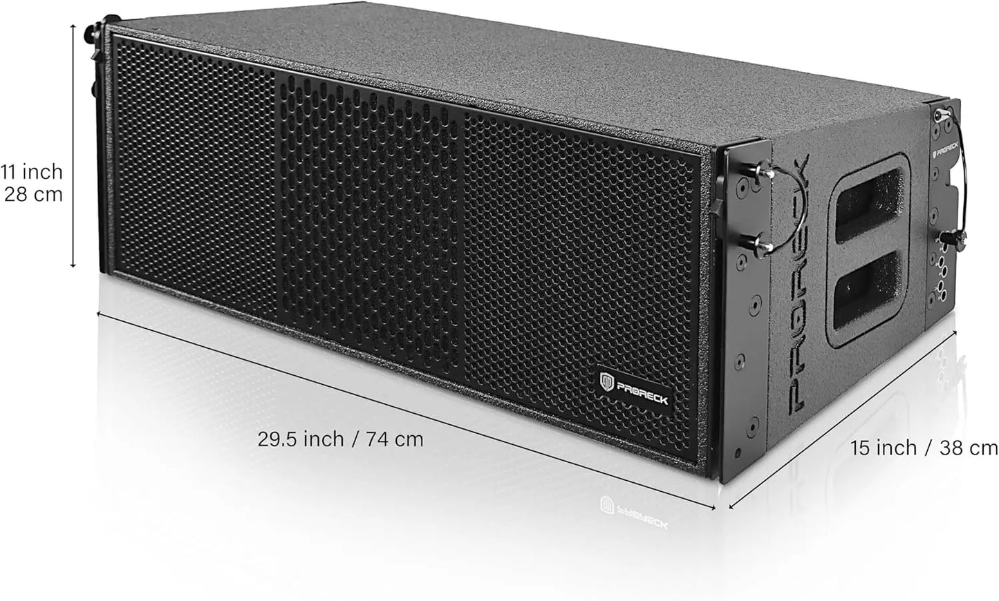 PRORECK Dual 8''Full Range 4000W P.M.P.O Powered Line Array Speaker Portable Professional Sound System,DSP Speaker,High-Fidelity