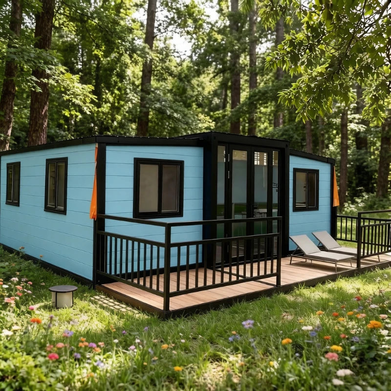 Directly Factory Sale Expandable Container House 2 3 4 Bedroom Prefabricated House Portable Mobile Tiny Home Steel Garden Rooms