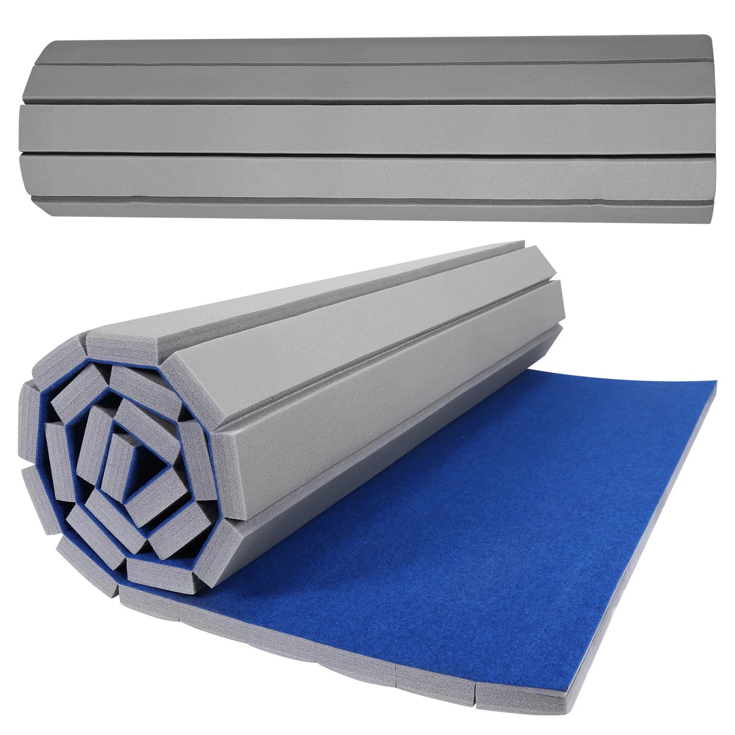 Folding Gymnastics Mat 118.11x70.87x1.57in Roll-Up Carpet Training Floor with Grippy Surface for Pilates Fitness Stretching Yoga