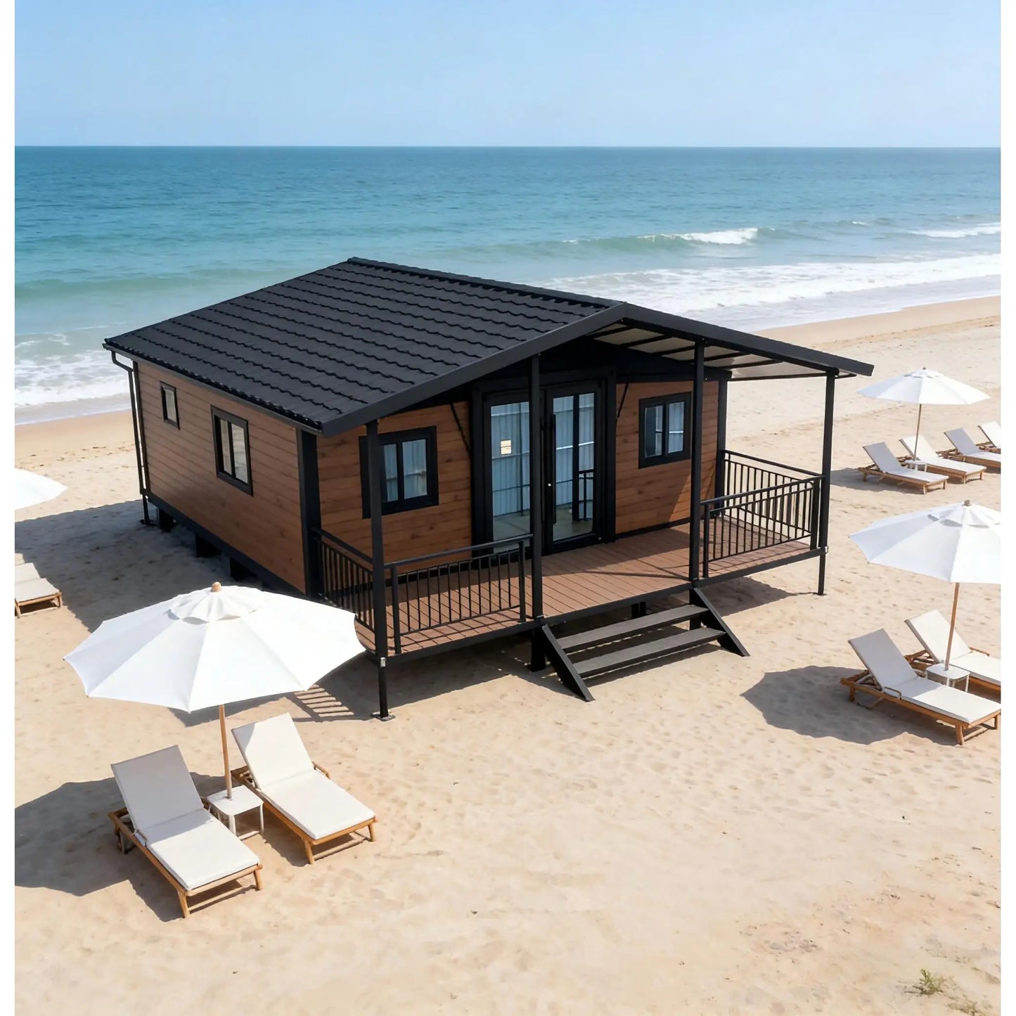 20ft 30ft 40ft Container House Prefab Folding Living Cabin Prefabricated Expandable Container House with 2 Bedroom Tiny Home