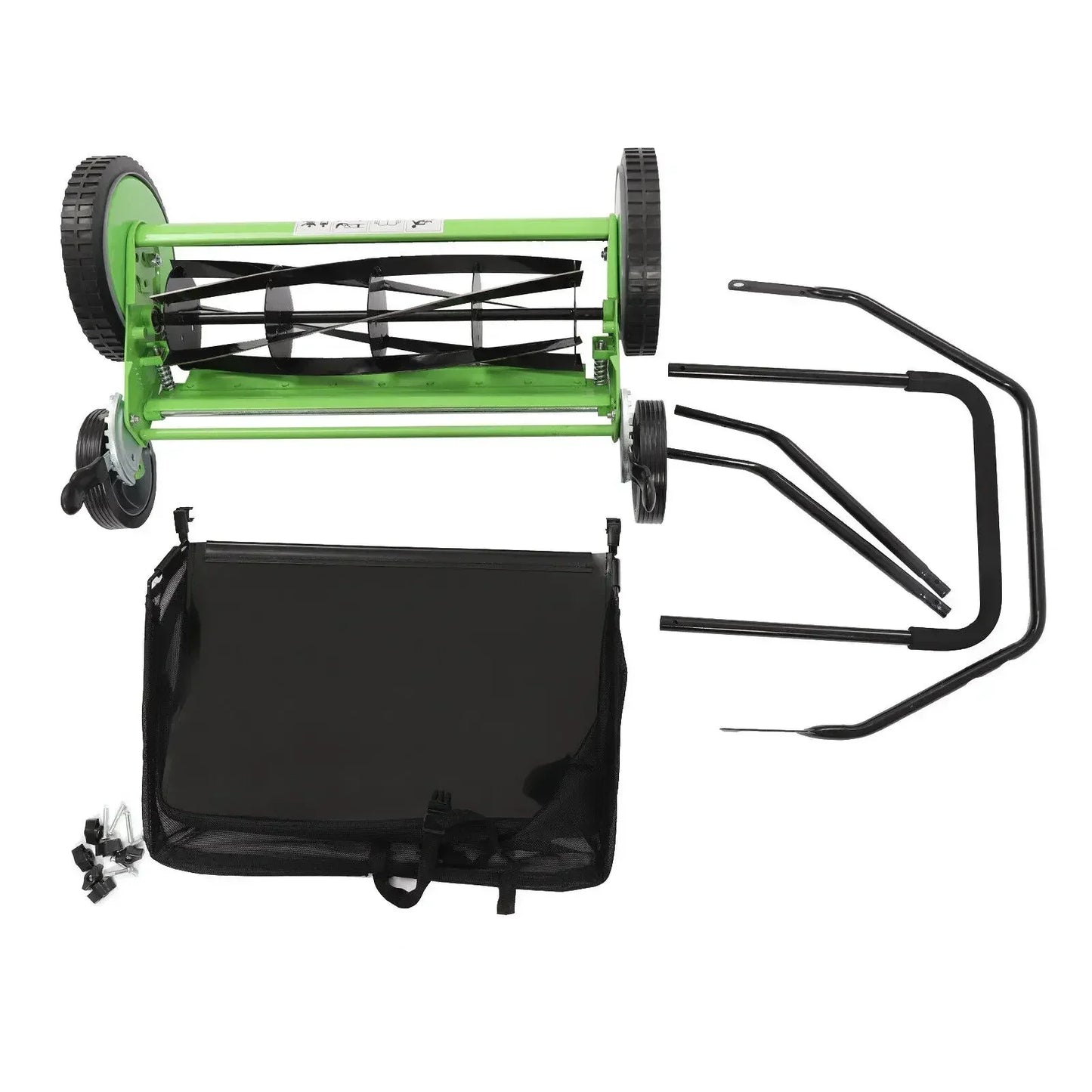 Manual Push Reel Lawn Mower with Adjustable Height for Home Garden Lawns