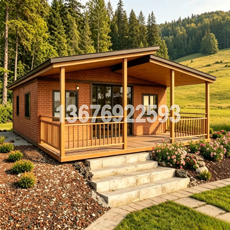 Customized 20ft Mobile Folding Container Home 2 Bedrooms 1 Bathroom Kitchen Prefab House Modern Garden Living Home