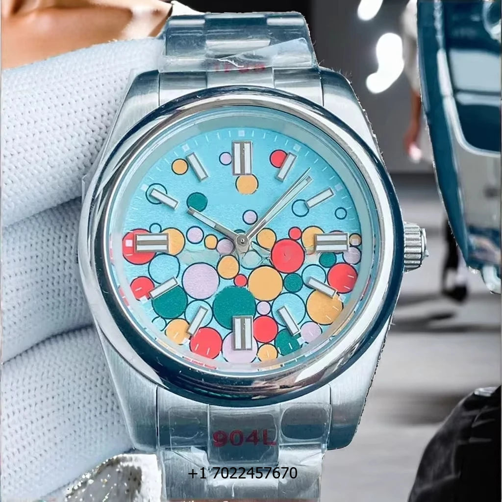High Quality Luxury Coin Sports Watch Automatic ETA Movement Stainless Steel VVS Moissanite Diver Glass Crown Chronograph 3BAR