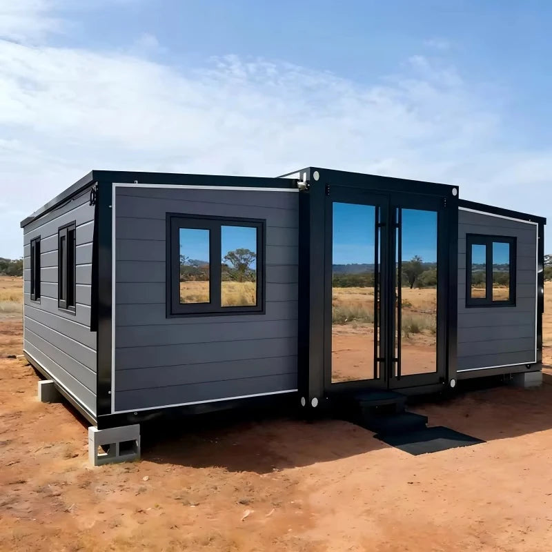 20ft Portable Prefab House Expandable Container Home 2 Bedroom Foldable Tiny House Waterproof Steel Structure Mobile