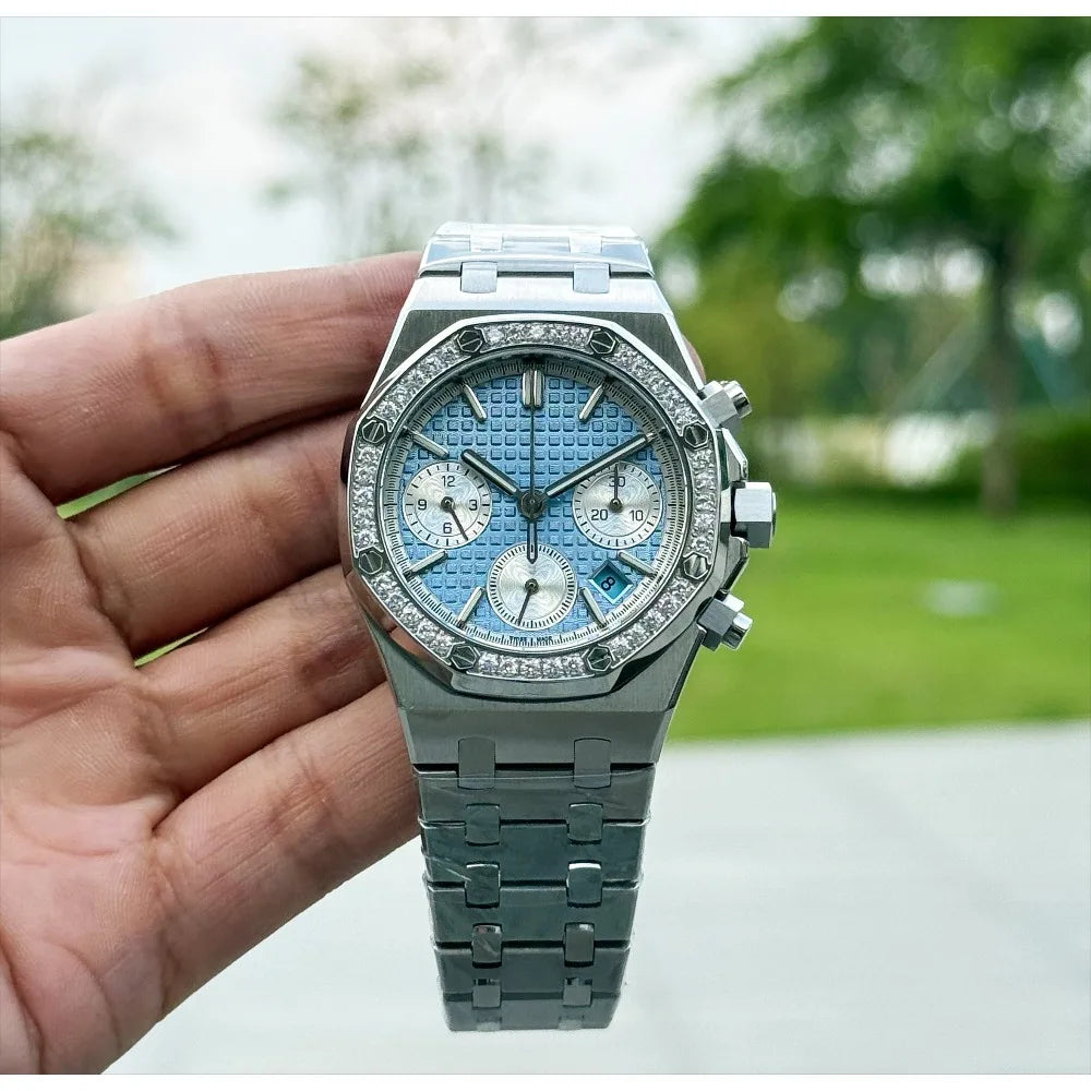 A+ Top Brand Reissue Watch with Versatile Case and Moon Phase Design for Men