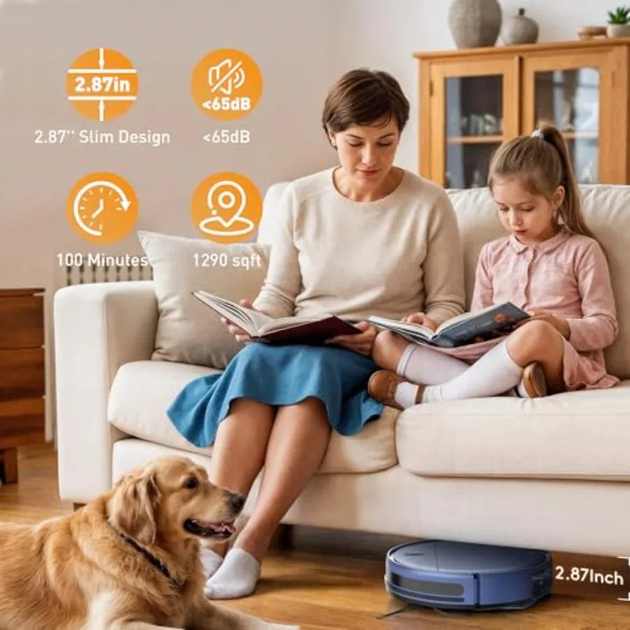 Robot Vacuum and Mop Combo with Schedule APP Remote Voice Strong Suction Slim Self-Charging 2 in 1 Floor Cleaner for Pet Hair C