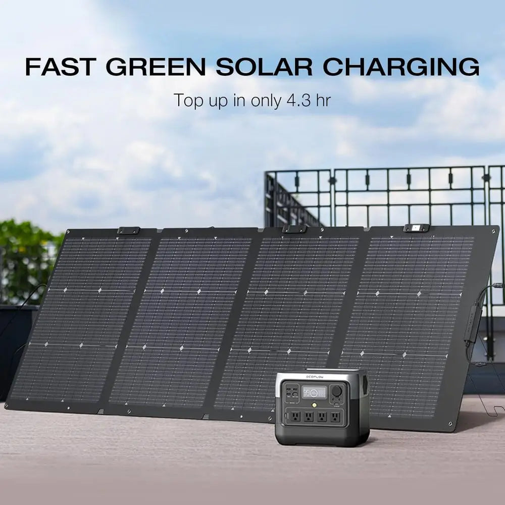 r Generator RIVER 2 Pro 768Wh LiePO4 Battery with 220W r Panel, 4x800W AC Outlets (1600W Surge), Portable Power Station or Home