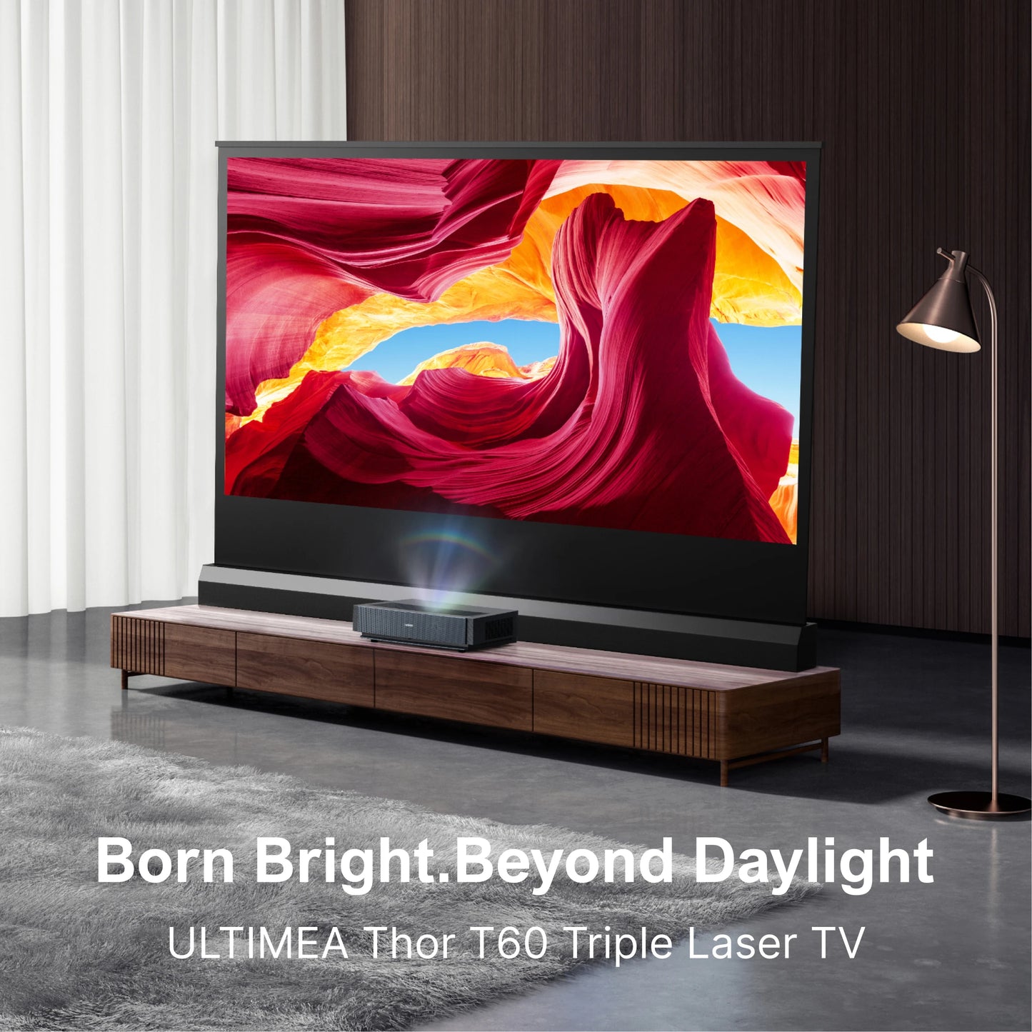 ULTIMEA Thor T60 Laser TV Ultra Short Throw 4K Projector, Dolby Atmos&Dolby Vision 4000 ANSI-Lumen Home Theater Cinema Beamer