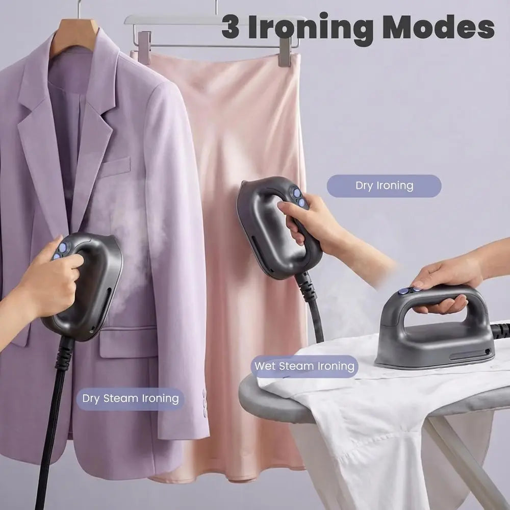 Steam Iron or Clothes with Dual Heating Technology, 2200W Proional Steam Station with Dry Ironing, Ceic Soleplate, 1.2L Removabl