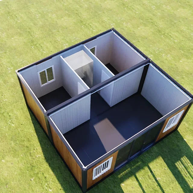 Customized Ready Made Luxury Modular Houses With Bathrooms 20 40 Ft Prefab Container House Wooden Solar-powered Container House
